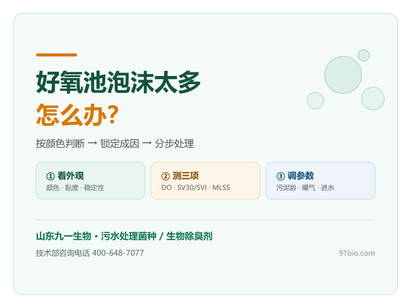 好氧池泡沫太多怎么办？从颜色判断到处理的