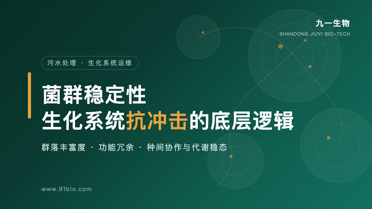 【技术支持】菌群稳定性：生化系统抗冲击负荷的底层逻辑