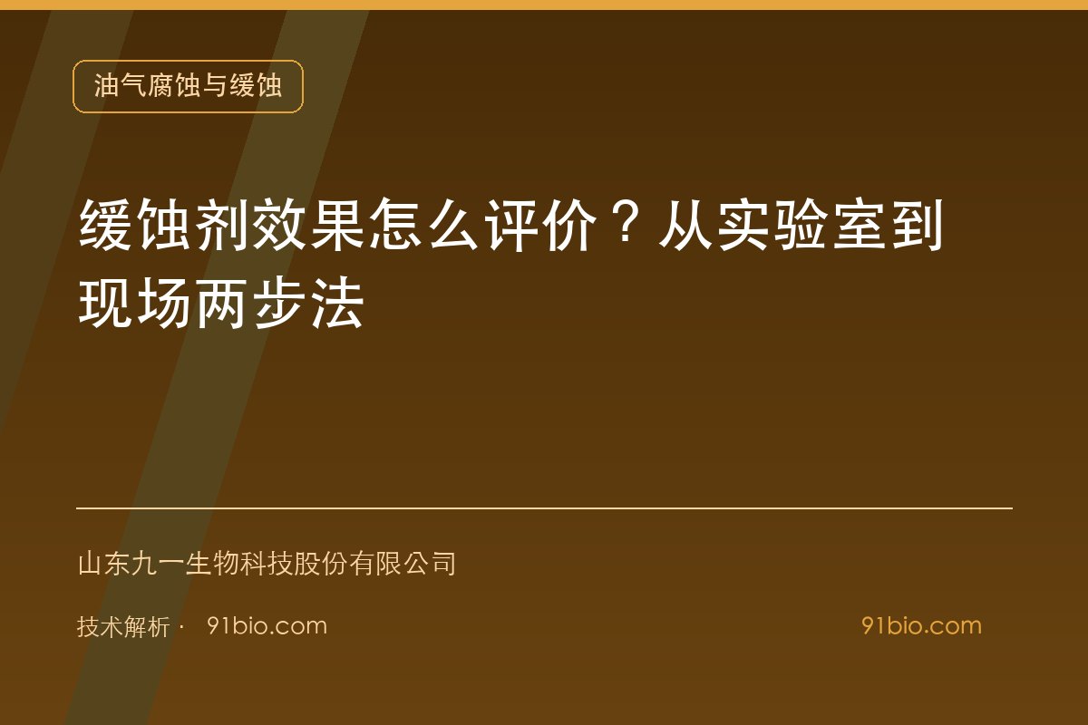 缓蚀剂效果怎么评价？从实验室到现场两步法